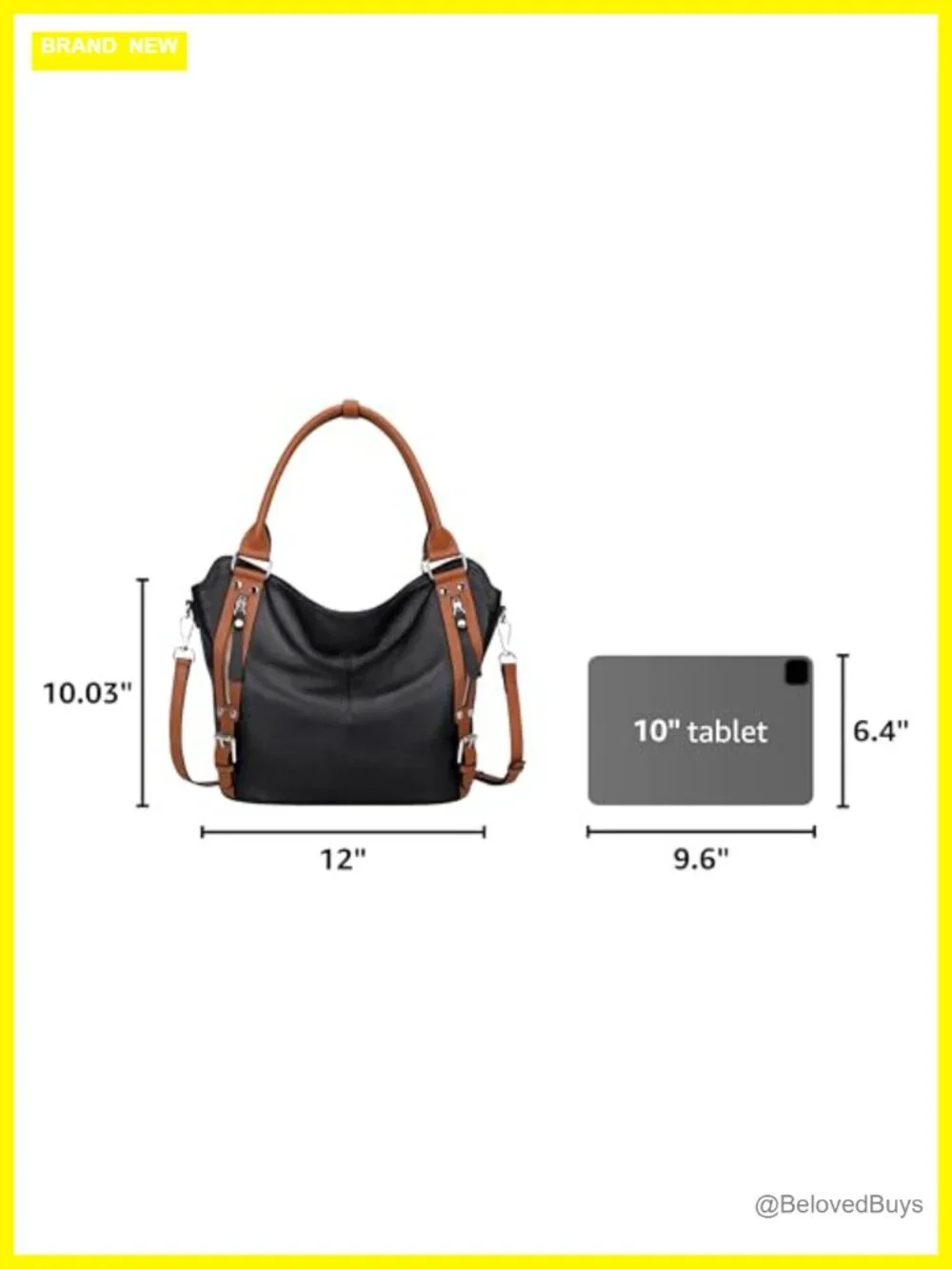 Genuine Leather Large Hobo Tote Purse with Multi Pockets